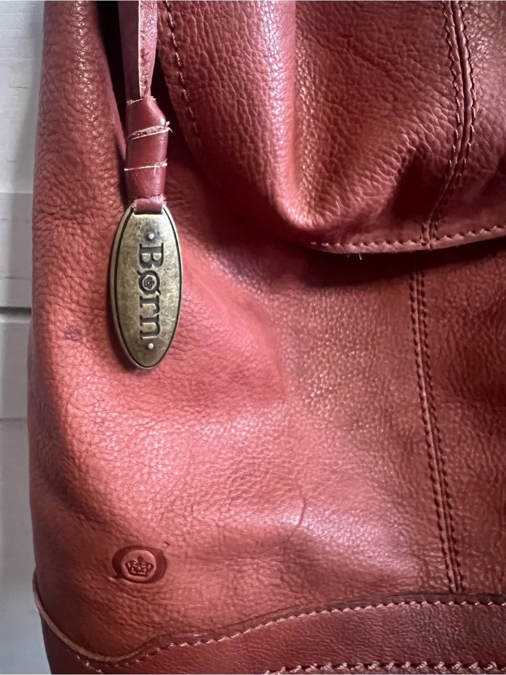 Børn Elaina Red Leather Flap Hobo Shoulder Bag Purse